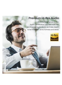 TOZO TOZO HT2 Hybrid Active Noise Cancelling Headphones, Wireless Over Ear Bluetooth Headphones, 60H Playtime, Hi-Res Audio Custom EQ via App Deep Bass Comfort Fit Ear Cups, for Home Office Travel  - Image 2