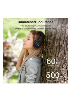 TOZO TOZO HT2 Hybrid Active Noise Cancelling Headphones, Wireless Over Ear Bluetooth Headphones, 60H Playtime, Hi-Res Audio Custom EQ via App Deep Bass Comfort Fit Ear Cups, for Home Office Travel  - Image 5