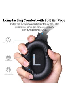 TOZO TOZO HT2 Hybrid Active Noise Cancelling Headphones, Wireless Over Ear Bluetooth Headphones, 60H Playtime, Hi-Res Audio Custom EQ via App Deep Bass Comfort Fit Ear Cups, for Home Office Travel  - Image 3