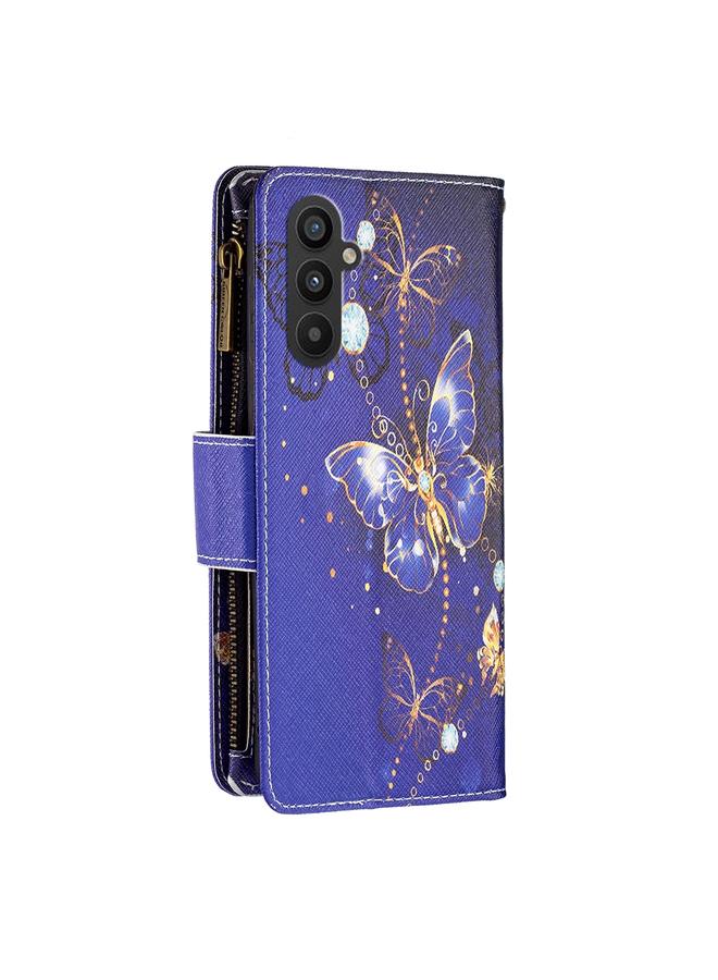 اس-توب جراب لهاتف Samsung Galaxy A25 5G بنمط رسم ملون وسحاب من الجلد - Image 3