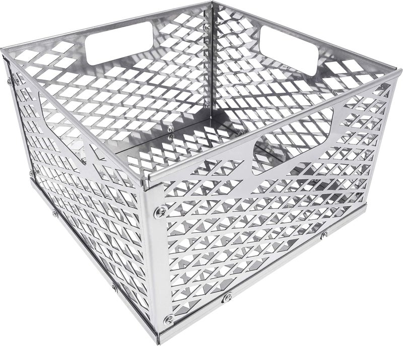 DELSbbq Charcoal Firebox Basket for Oklahoma Joe's Highland Bandera Longhorn. Fits Most Offset Smoker Grill, Stainless Steel, 12 x 12 x 7.5 Inches - Image 1