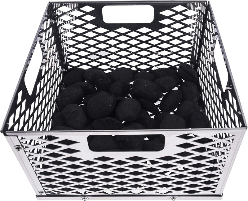 DELSbbq Charcoal Firebox Basket for Oklahoma Joe's Highland Bandera Longhorn. Fits Most Offset Smoker Grill, Stainless Steel, 12 x 12 x 7.5 Inches - Image 4