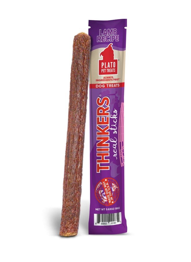بلاتو مكافآت الكلاب المجففة بالهواء من Plato Pet Treats، مكافآت الكلاب المصنوعة من لحم الضأن الطبيعي بالكامل، لحم حقيقي، صنع في الولايات المتحدة الأمريكية، عود واحد، 0.63 أونصة  - Image 3