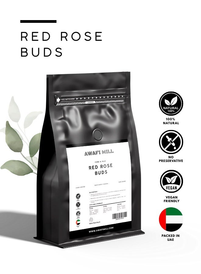 أباميك شاي براعم الورد الأحمر من عوافي ميل (براعم مجففة كاملة) | شاي أعشاب عطري برائحة الزهور، يُضاف إلى الحلويات | خالٍ من الكافيين | مناسب للطعام - ١٠٠ غرام | ٣.٥ أونصة - Image 2