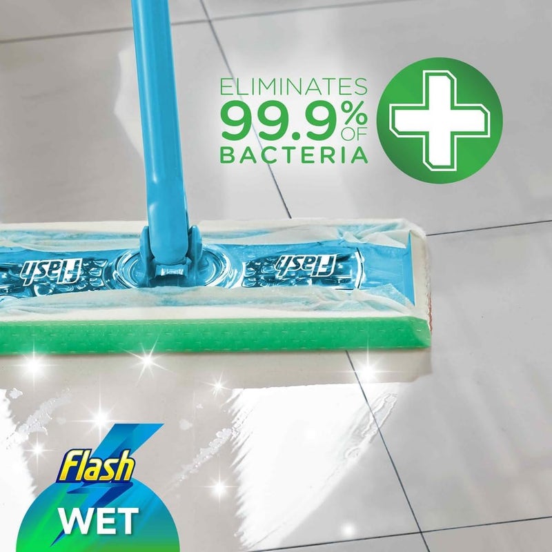 Flash Speedmop Wet Floor Cleaning Wipes, 96 Cloths, Antibac Lemon Multi-Surface - Image 2