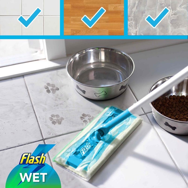 Flash Speedmop Wet Floor Cleaning Wipes, 96 Cloths, Antibac Lemon Multi-Surface - Image 4