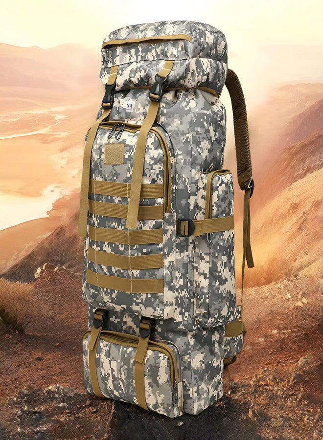 NFI essentials Hiking Bag, Military Print Travel Shoulder Backpack, Rucksack Duffle Bag with Shoe Compartment & Wet Clothes for Gym, Duffel Bag for Travelling, Camping & Trekking - Image 5