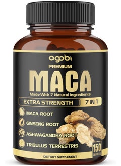 agobi Maca Extra Strength 7 in 1, Maca Root, Ginseng Root, 150 Capsules  - Image 1