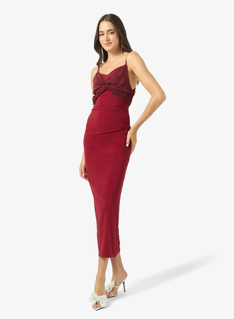 Ginger Twist Front Midi Dress