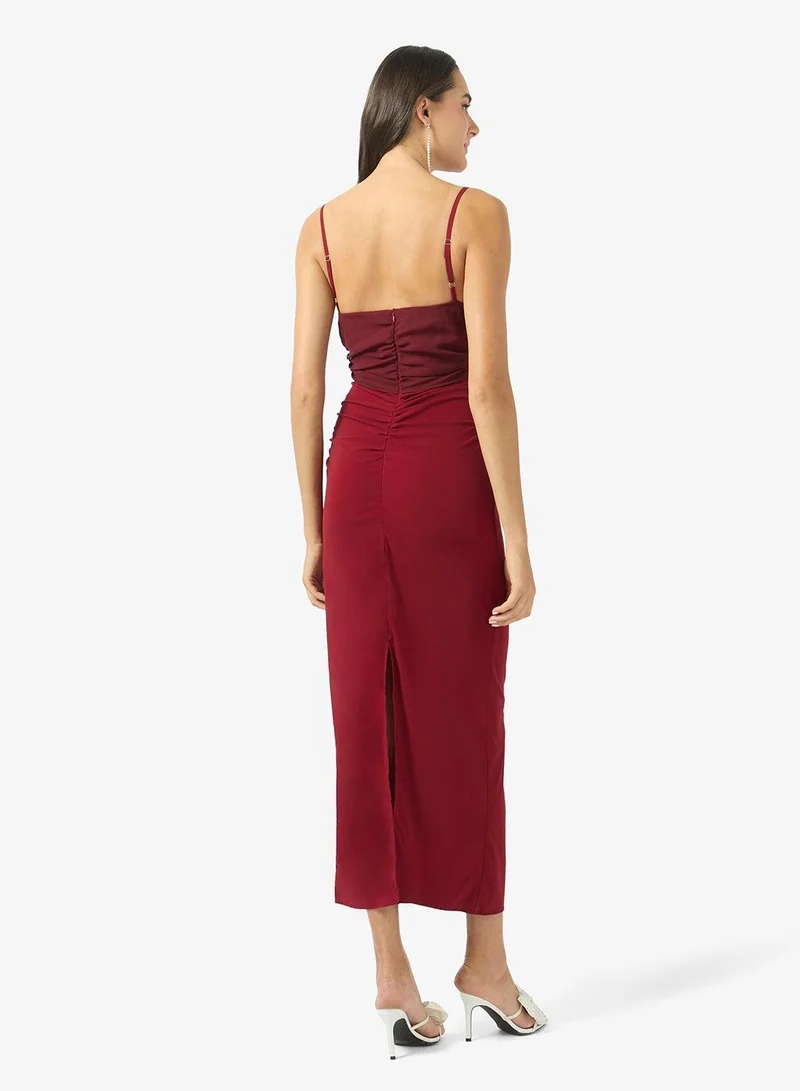 Ginger Twist Front Midi Dress
