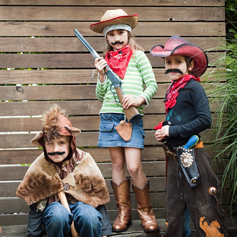 Skeleteen Self Adhesive Party Mustaches - Hairy Fake Black Sticker Mustache - 3 Piece Set - Image 4