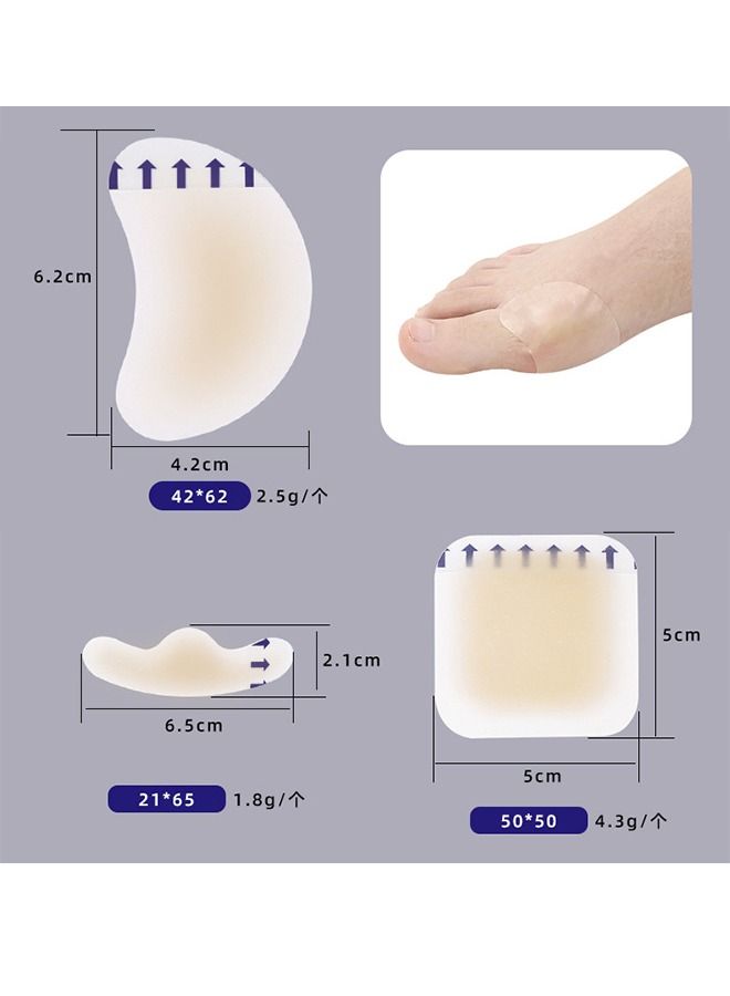 Generic 12 Pcs Gel Blister Cushions Blister Gel Guard Pads Heel Blister Patches Waterproof Hydrocolloid Bandages Adhesive Foot Blister Pads For Fingers Toes Forefoot Heel Healing Blister Cushions  - Image 4