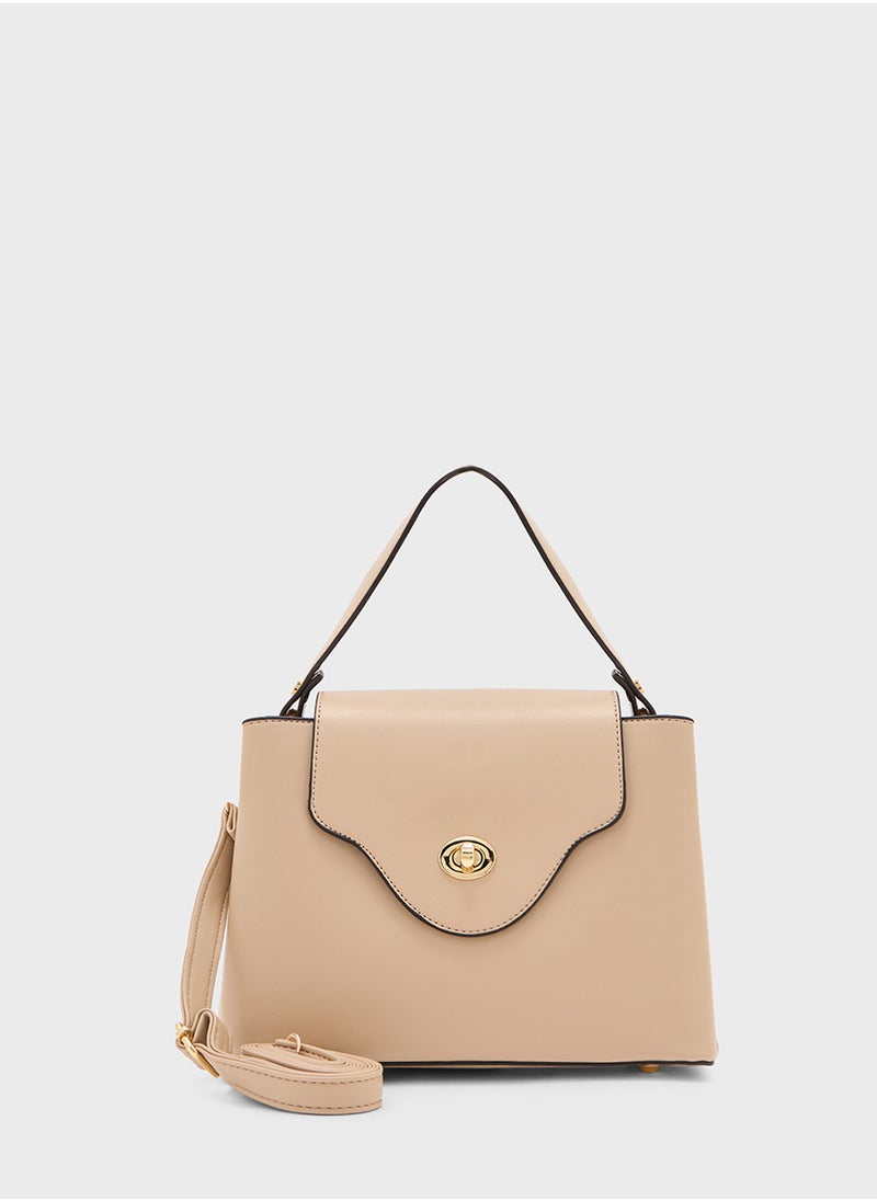 ELLA Minimalist Metal Trim Satchel Bag  - Image 1