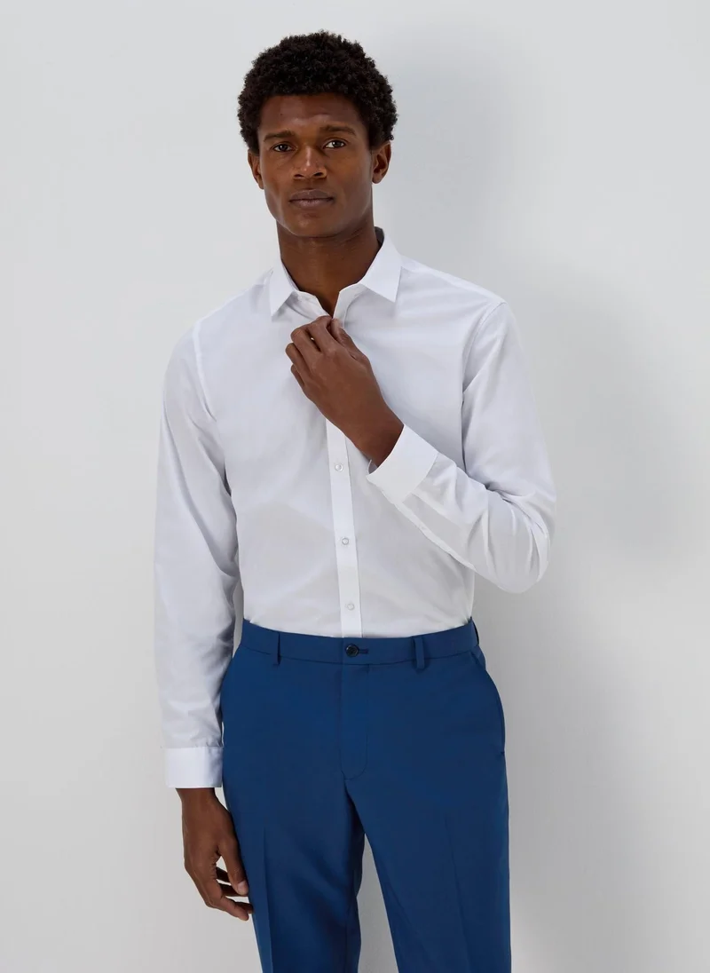 Matalan Taylor & Wright White Easy Care Slim Fit Shirt