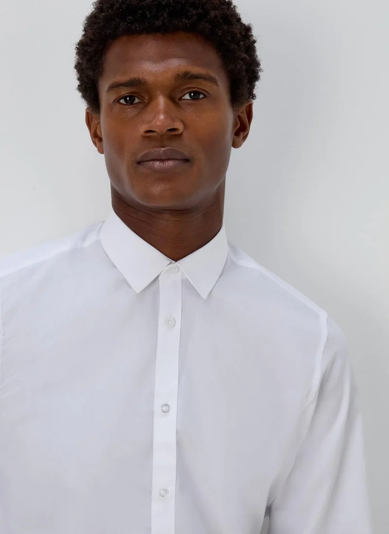 Matalan Taylor & Wright White Easy Care Slim Fit Shirt