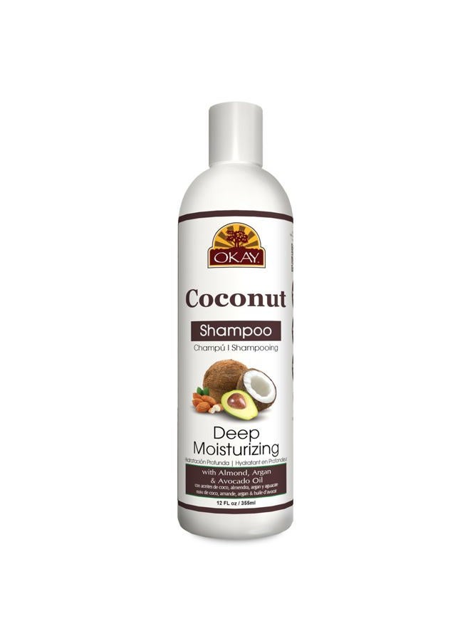 OKAY COCONUT OIL DEEP MOISTURIZING SHAMPOO 12oz / 355ml - Image 1