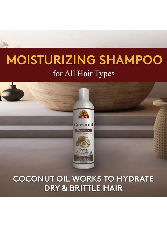 OKAY COCONUT OIL DEEP MOISTURIZING SHAMPOO 12oz / 355ml - Image 2