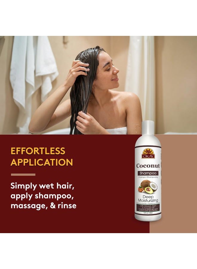 OKAY COCONUT OIL DEEP MOISTURIZING SHAMPOO 12oz / 355ml - Image 4