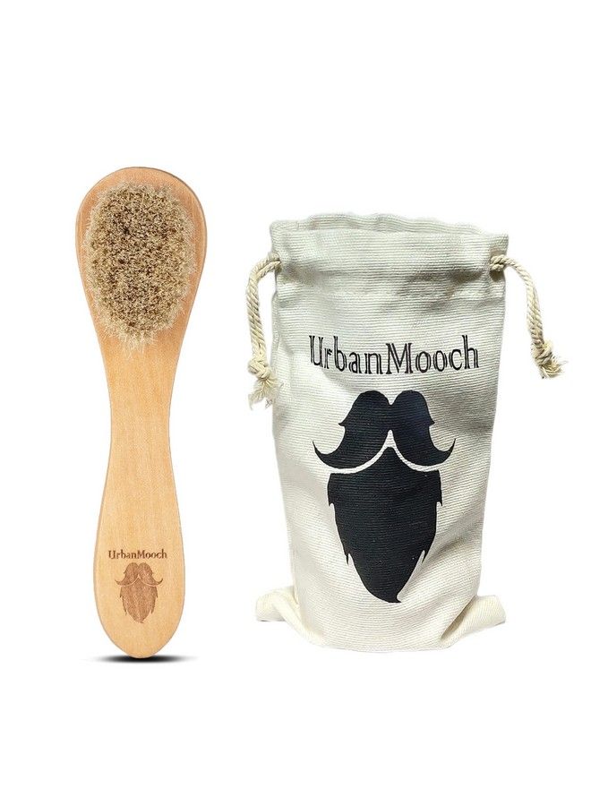 UrbanMooch Face Cleansing Brush ; Face Massage Brush For Exfoliation Promotes Lymphatic Drainage Deep Cleansing Gentle Pore Cleaning For Glowing Soft Skin Wooden Handle - Image 2