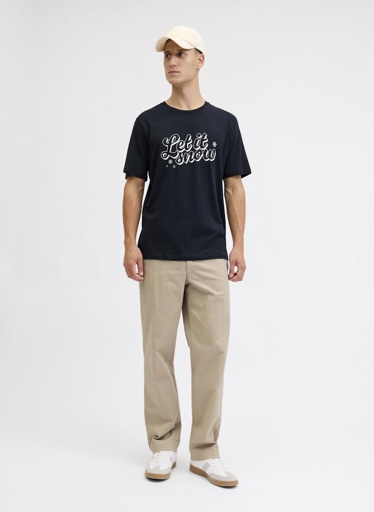 JACK & JONES Merry Christmas Regular Fit Crew Neck T-Shirt - Image 4