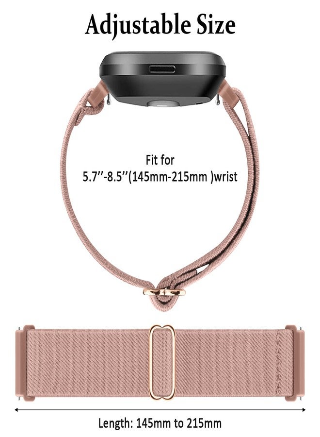 اي كي سوار AK مطاطي متوافق مع أساور Fitbit Versa، أحزمة نايلون ناعمة قابلة للتعديل للنساء والرجال - Image 3