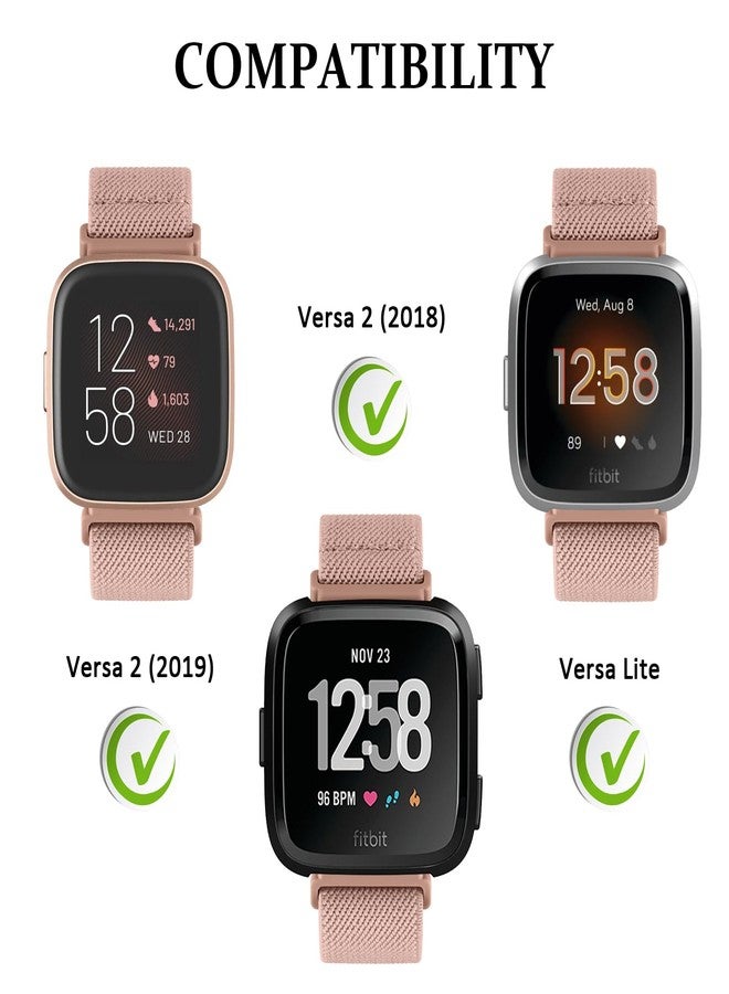 اي كي سوار AK مطاطي متوافق مع أساور Fitbit Versa، أحزمة نايلون ناعمة قابلة للتعديل للنساء والرجال - Image 2