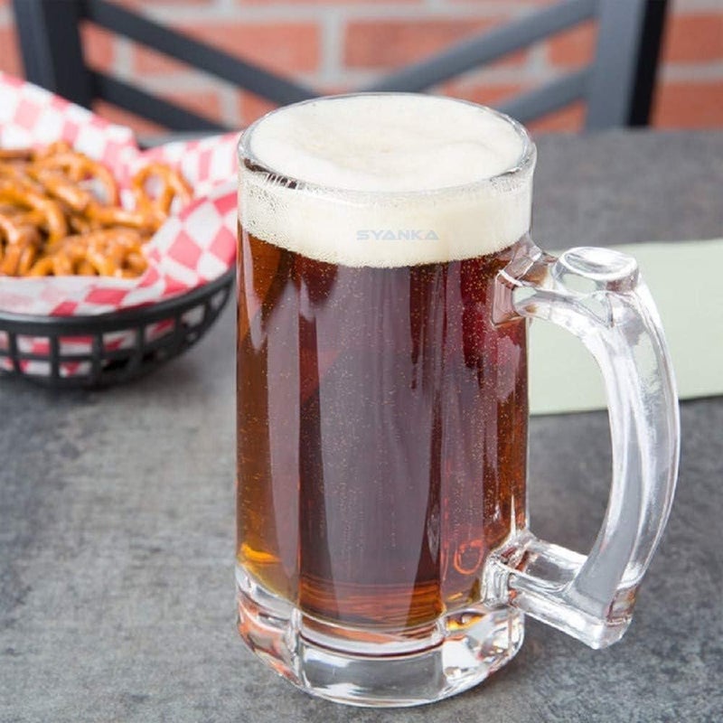 Generic Large Glass Beer Mug Set, 2 Pieces, Gift Box Package .sa - Image 1