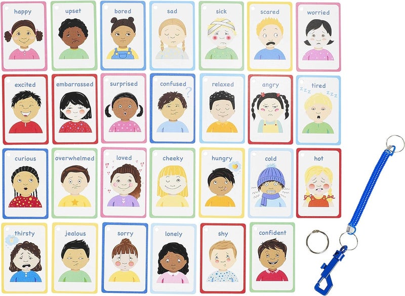 Amonev My Feelings Cards and Emotions Flash Cards for Special Needs, Autism as Cue Cards, Aiding with Empathy and Social Skills, Also a Great Tool for SENCO - Image 2