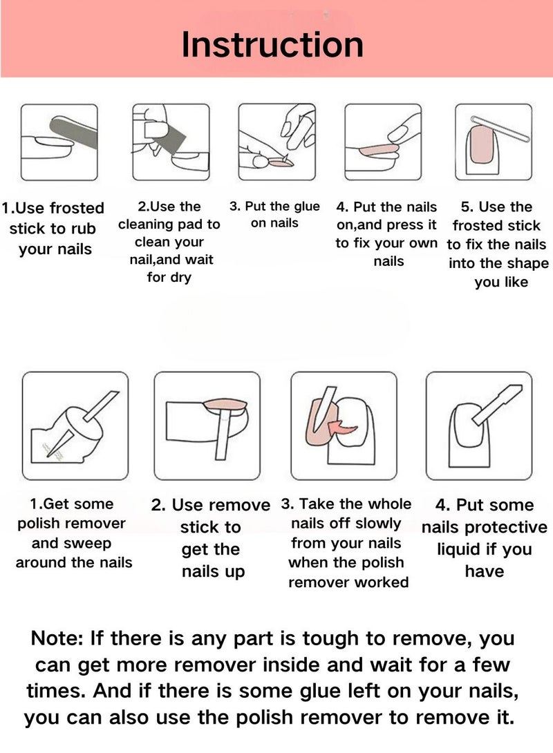 24 قطعة أظافر كاذبة مع الغراء أداة مجموعة ألوان مختلطة رقيقة أحمر وردي مطبعة على الأظافر صالون بسيط أظافر فرنسية نمط عارية اللون مستحضرات تجميل مكياج أظافر للسيدات الفتيات هدية - Image 2