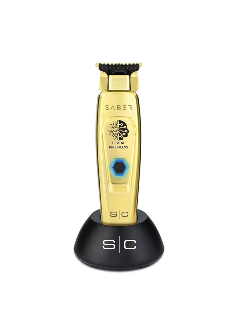 Stylecraft StyleCraft Saber Professional Full Metal Body Digital Brushless Motor Cordless Hair Trimmer (Gold) 
