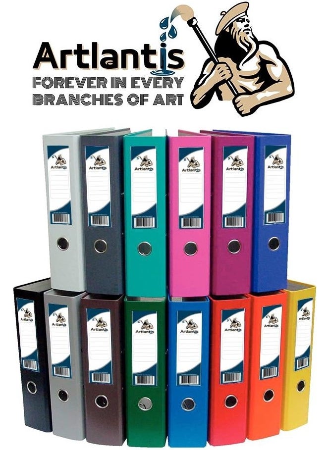 Artlantis - Blue Office Folder Ring File and Bag File Set 1 Office Folder 10 Color Ring File 100 Bag Files - Image 1