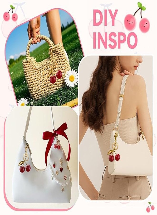 GOMNIK Cherry Bag Charm Cute Key Chain for Handbags | Cherry & Strawberry Purse Charm Keychain | Aesthetic Gift for Women & Girls - Image 4