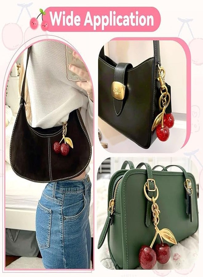 GOMNIK Cherry Bag Charm Cute Key Chain for Handbags | Cherry & Strawberry Purse Charm Keychain | Aesthetic Gift for Women & Girls - Image 5
