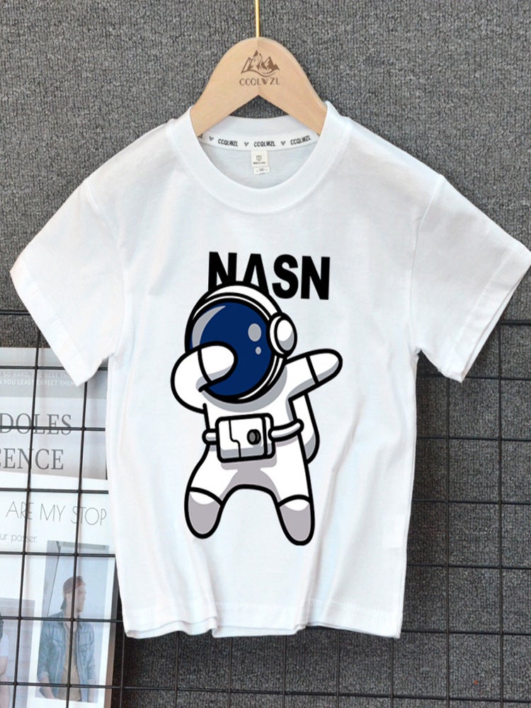 Factory Korean Version Of The Big Children'S Cartoon Printed Short Sleeve T-Shirt Summer Boys And Girls Fashion Brand Joker Foreign Style Top - Image 4
