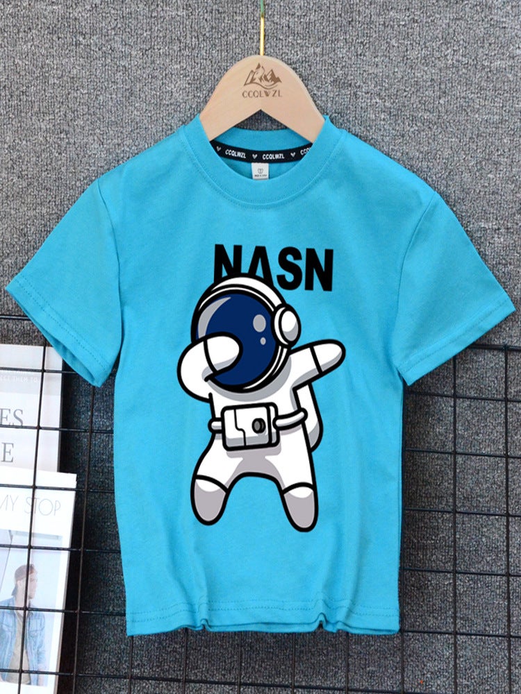 Factory Korean Version Of The Big Children'S Cartoon Printed Short Sleeve T-Shirt Summer Boys And Girls Fashion Brand Joker Foreign Style Top - Image 2