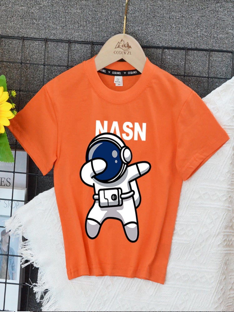 Factory Korean Version Of The Big Children'S Cartoon Printed Short Sleeve T-Shirt Summer Boys And Girls Fashion Brand Joker Foreign Style Top - Image 5