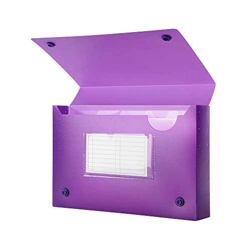 Filexec 5 x 8 Inch Index Case, Snap Button Closure, 5 Index Dividers, Assorted (Pack of 6) (50101-2091) - Image 4