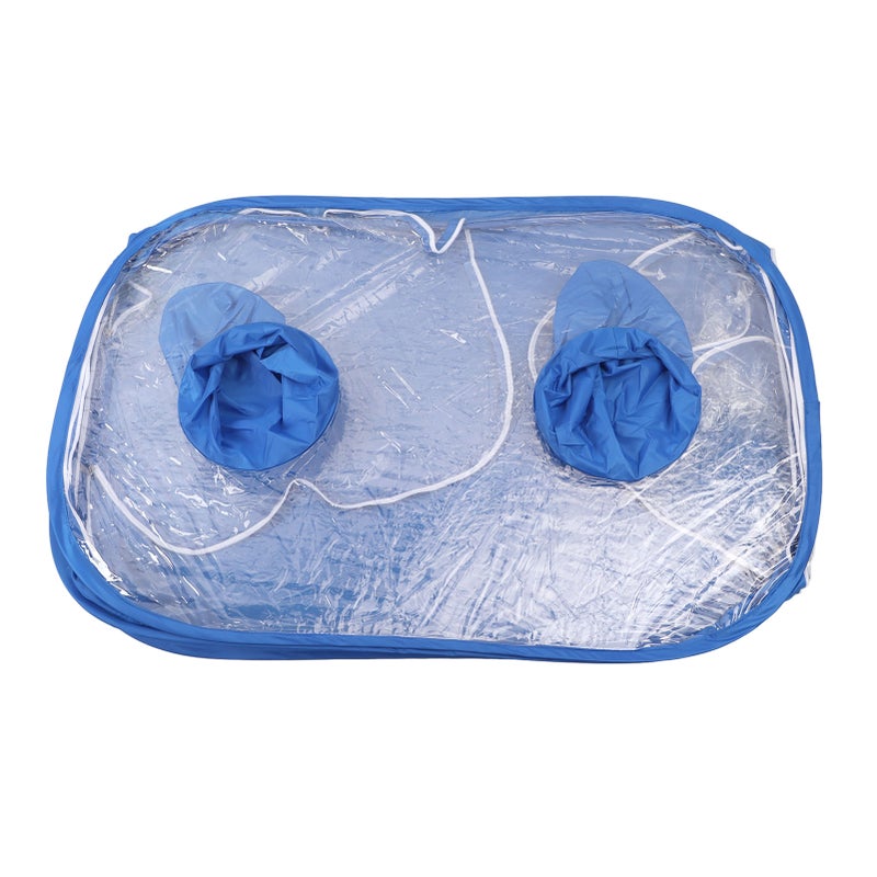 Mushroom Grow Tent Still Air Box Portable Foldable PVC 2 Arm Ports Mushroom Grow Container for Study Research - Image 2