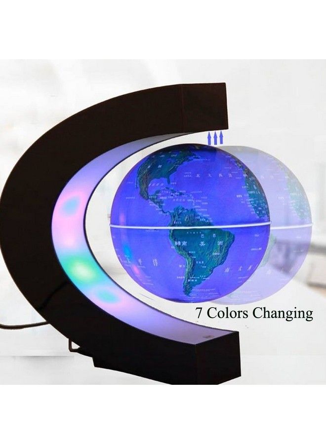 FUZADEL Multicolor Changing Levitating Globe Floating Globes Magnetic Levitation Floating Globe Of The World With Stand For Home/Office Desk Decoration Ornament (2023 World Globe) - Image 3