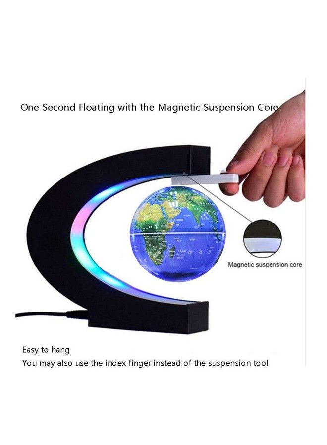 FUZADEL Multicolor Changing Levitating Globe Floating Globes Magnetic Levitation Floating Globe Of The World With Stand For Home/Office Desk Decoration Ornament (2023 World Globe) - Image 4