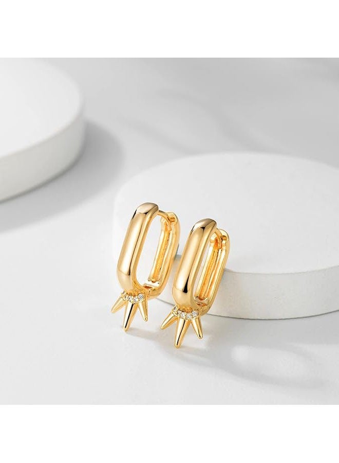 ميفيكو المرأة Huggie أقراط الذهب هوب النائم 14K الذهب شغل صغيرة بسيطة اليدوية هيبوالرجينيك مجوهرات يومية - Image 3