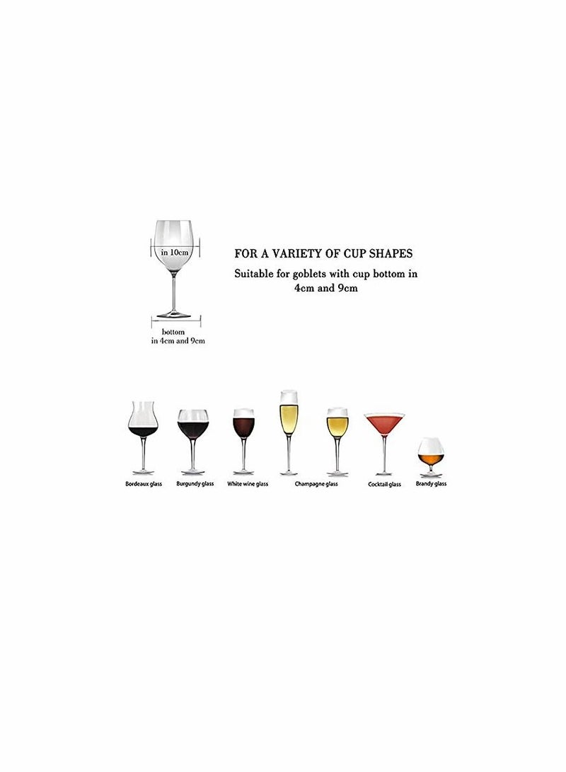 KASTWAVE Goblet Rack - Under Cabinet Stemware Glass Holder Glasses Storage Hanger Metal Organizer for Cabinet Kitchen Bar (3 Rows) - Image 3