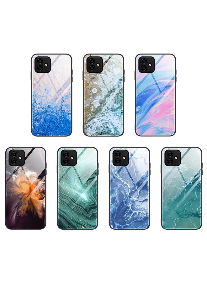 S-TOP Case For Honor Play6C Marble Pattern Glass Phone Case - Image 2