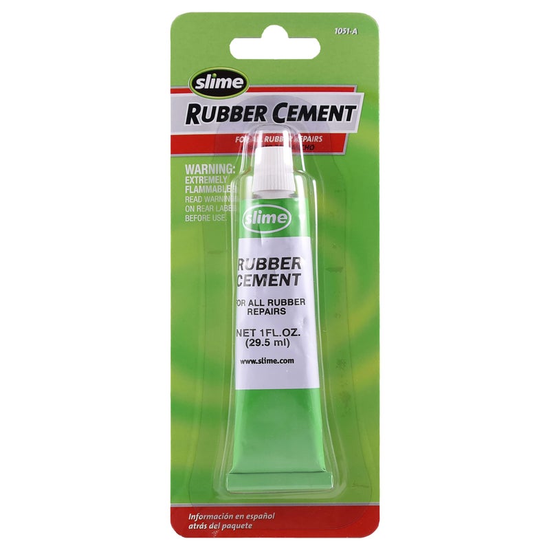 Slime 1051-A Rubber Cement, Tire Repair, Use with Slime Plugs or Patches, 1 oz. Tube - Image 1