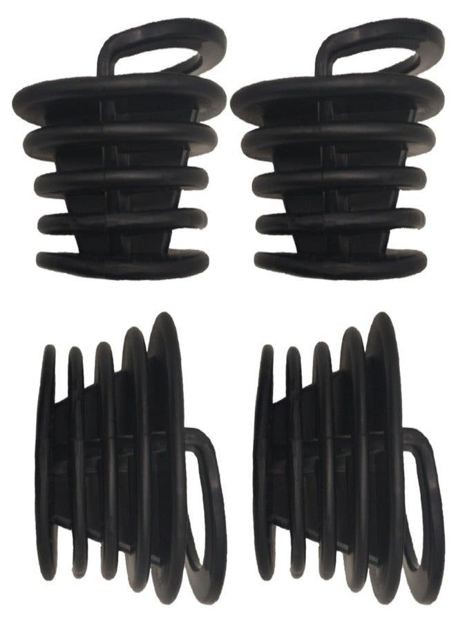 TBESEVENXT Kayak scupper Plugs for Kayak with Rubber Handle Universal Kayak Plugs Replacement for Canoe Boat Scupper Stopper Plugs Bung Black (4PCS) - Image 2