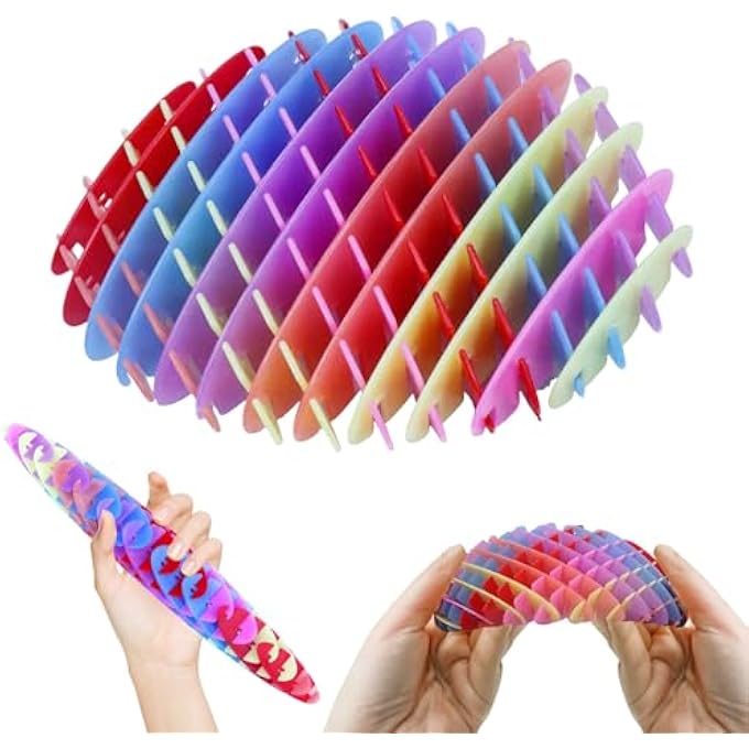 oyeftp Fidget Worm Toy,Worm Big Fidget Toys Adults and Kids, Funny Stretchy Sensory Stress Toys, Fidget Sensory Squeeze Toys, Relieves Stress and Anxiety Finger Toys for Kids with Autism ADHD-Rainbow - Image 1