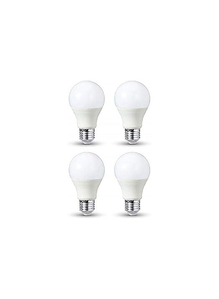 4 x 9W LED bulbs, yellow light, screw-in, 25,000 hours lifespan, E27