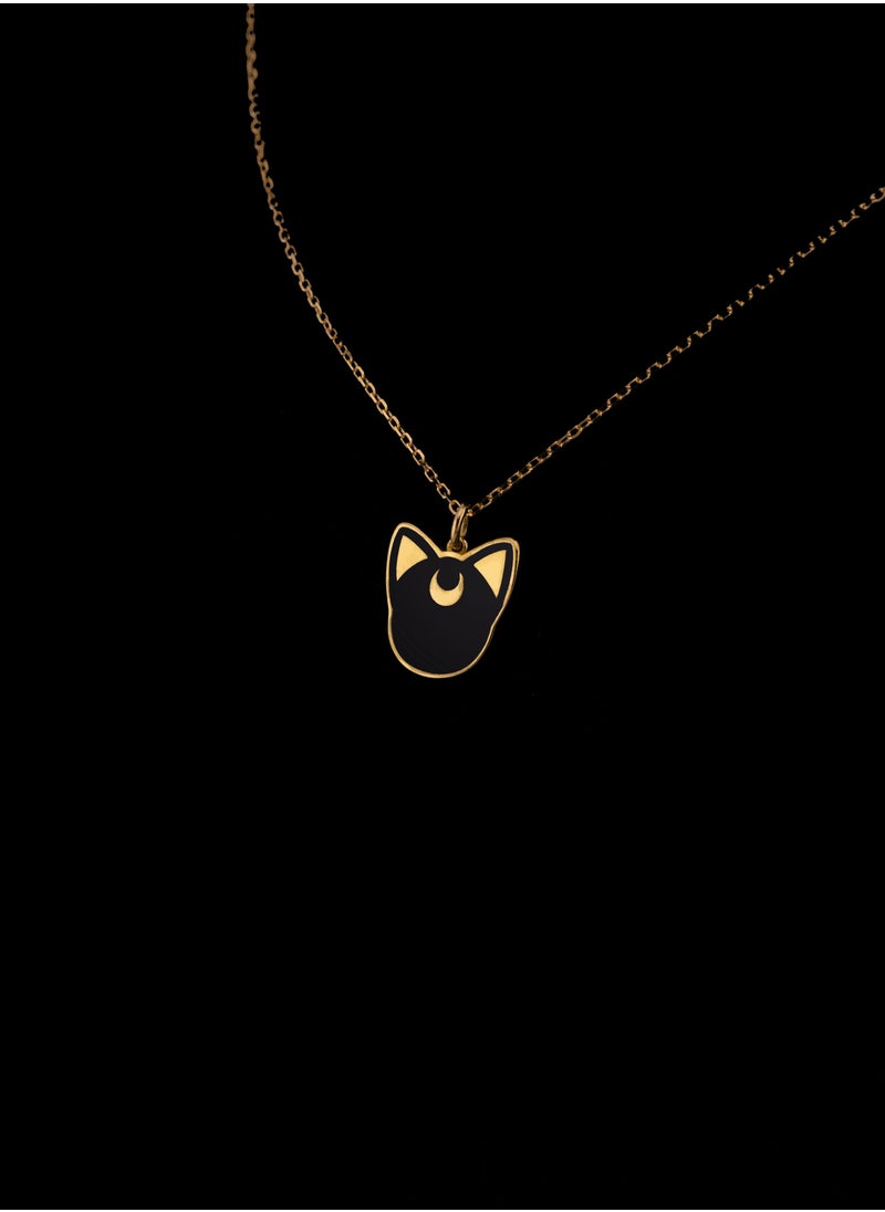 AAZ Jewellery L.L.C - Sailor Black Cat 18K Gold Necklace - Image 1