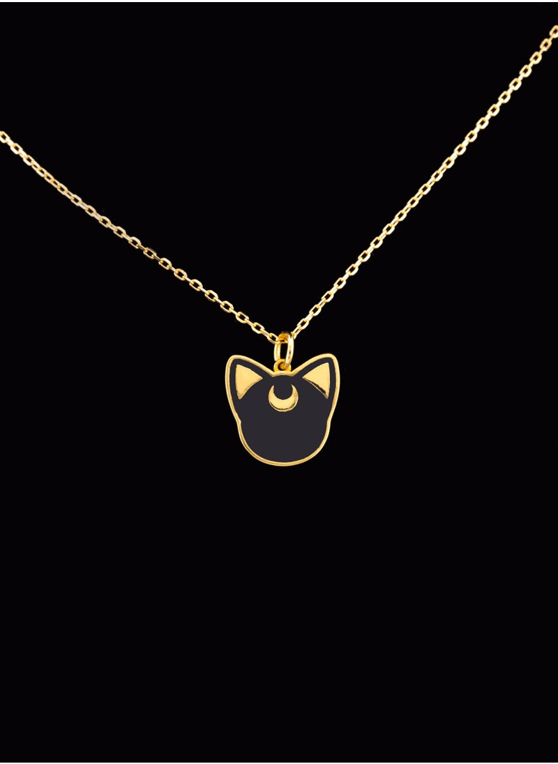 AAZ Jewellery L.L.C - Sailor Black Cat 18K Gold Necklace - Image 1