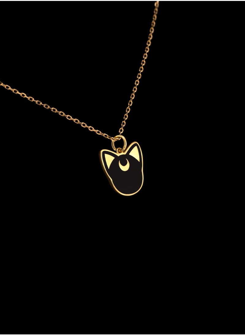 AAZ Jewellery L.L.C - Sailor Black Cat 18K Gold Necklace - Image 1